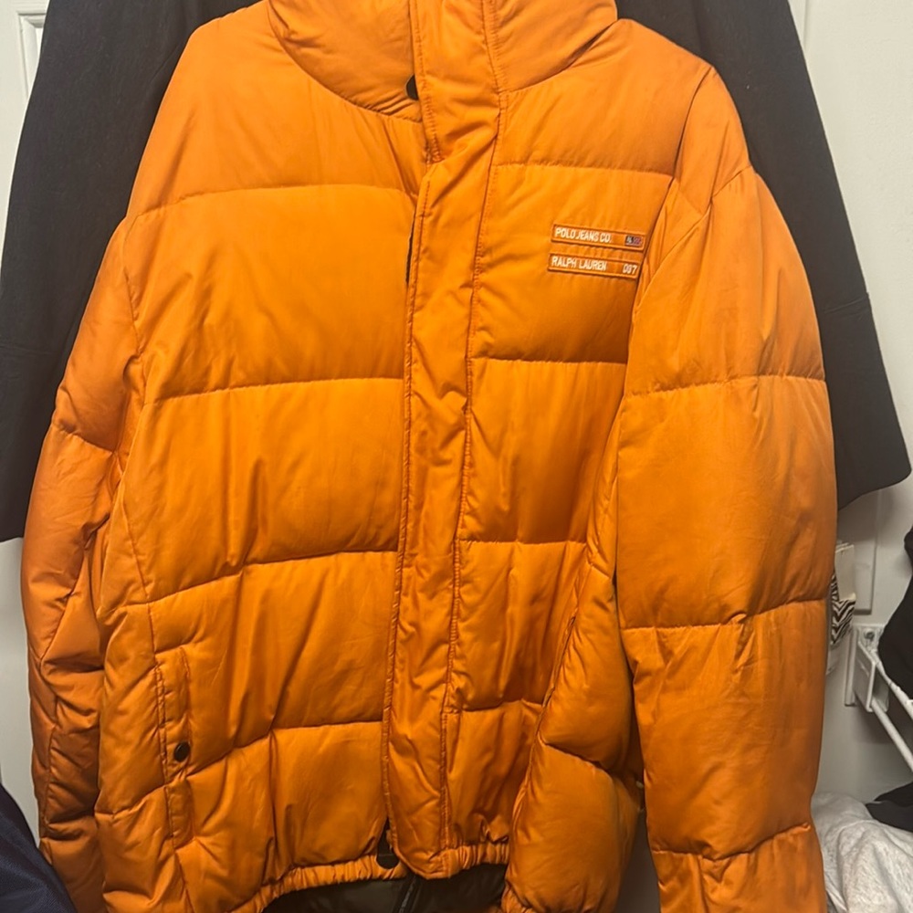 Polo ralph lauren gentle used orange buffy jacket